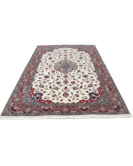 Heritage 6' 0" X 9' 0" Hand Knotted Wool Rug 6' 0" X 9' 0" (183 X 274) / Ivory / Wool