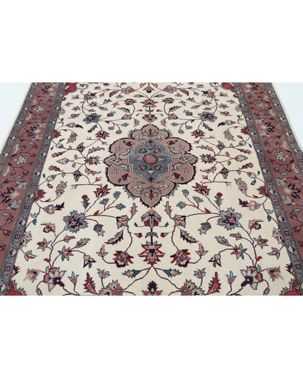 Heritage 6' 0" X 9' 0" Hand Knotted Wool Rug 6' 0" X 9' 0" (183 X 274) / Ivory / Wool