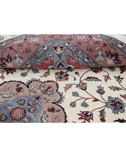 Heritage 6' 0" X 9' 0" Hand Knotted Wool Rug 6' 0" X 9' 0" (183 X 274) / Ivory / Wool