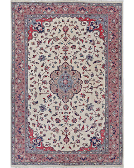 Heritage 6' 0" X 9' 0" Hand Knotted Wool Rug 6' 0" X 9' 0" (183 X 274) / Ivory / Wool