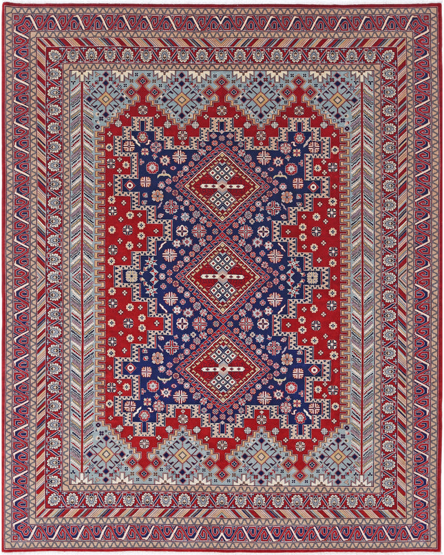 Heritage 7' 11" X 9' 11" Hand Knotted Wool Rug 7' 11" X 9' 11" (241 X 302) / Red / Wool