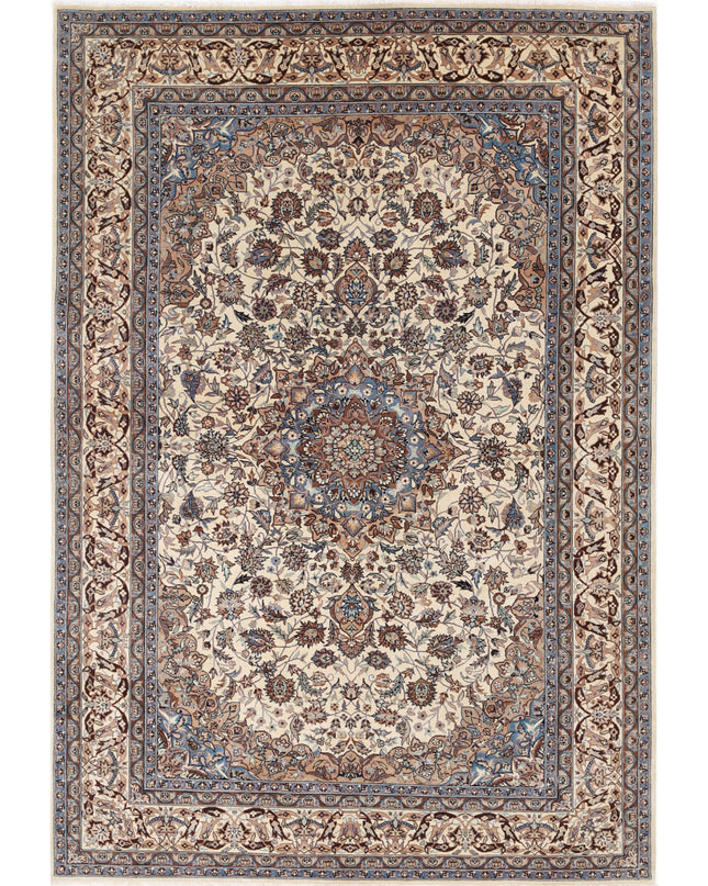 Heritage 6' 1" X 8' 11" Hand Knotted Wool Rug 6' 1" X 8' 11" (185 X 272) / Ivory / Wool