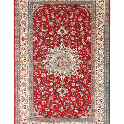 Heritage 6' 0" X 9' 3" Hand Knotted Wool Rug 6' 0" X 9' 3" (183 X 282) / Red / Wool