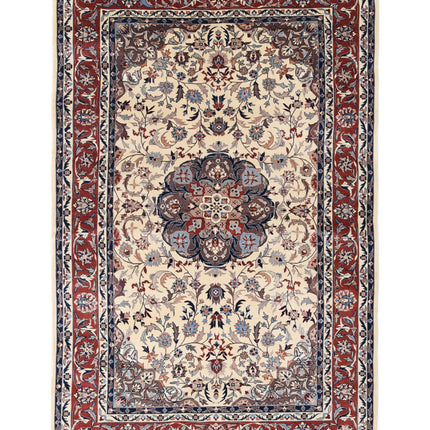 Heritage 5' 1" X 8' 0" Hand Knotted Wool Rug 5' 1" X 8' 0" (155 X 244) / Ivory / Wool