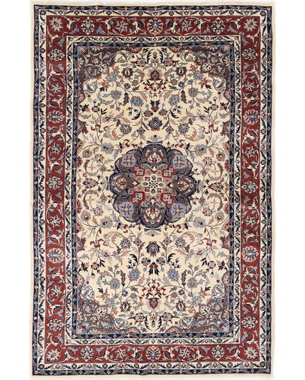 Heritage 5' 1" X 8' 0" Hand Knotted Wool Rug 5' 1" X 8' 0" (155 X 244) / Ivory / Wool