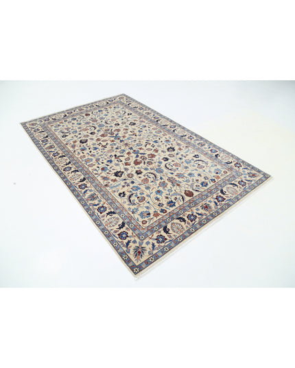 Heritage 5' 0" X 8' 0" Hand Knotted Wool Rug 5' 0" X 8' 0" (152 X 244) / Ivory / Wool