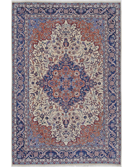 Heritage 6' 0" X 8' 11" Hand Knotted Wool Rug 6' 0" X 8' 11" (183 X 272) / Ivory / Wool