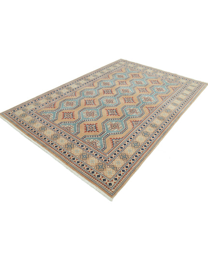 Heritage 6' 0" X 8' 11" Hand Knotted Wool Rug 6' 0" X 8' 11" (183 X 272) / Taupe / Wool