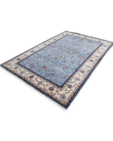 Heritage 6' 1" X 9' 1" Hand Knotted Wool Rug 6' 1" X 9' 1" (185 X 277) / Blue / Wool
