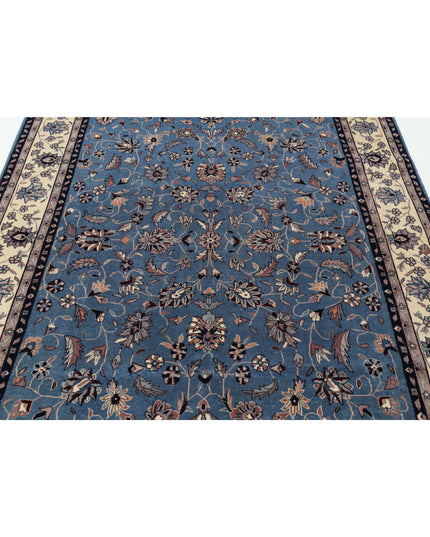 Heritage 6' 1" X 9' 1" Hand Knotted Wool Rug 6' 1" X 9' 1" (185 X 277) / Blue / Wool