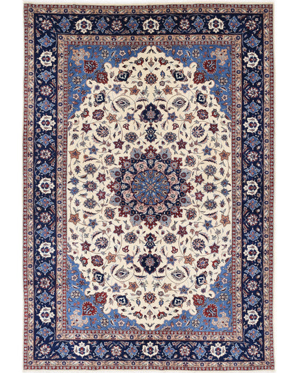 Heritage 6' 0" X 9' 0" Hand Knotted Wool Rug 6' 0" X 9' 0" (183 X 274) / Ivory / Wool