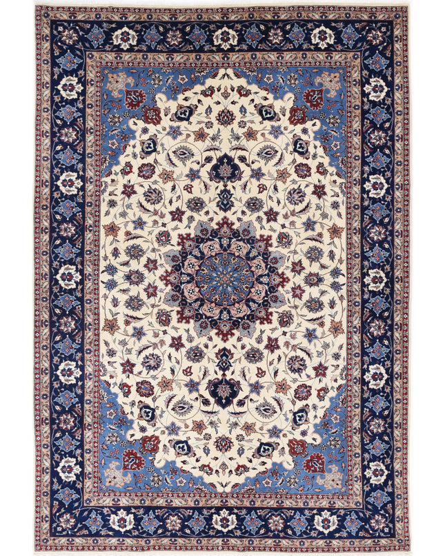 Heritage 6' 0" X 9' 0" Hand Knotted Wool Rug 6' 0" X 9' 0" (183 X 274) / Ivory / Wool