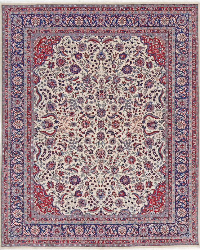 Heritage 8' 0" X 9' 11" Hand Knotted Wool Rug 8' 0" X 9' 11" (244 X 302) / Ivory / Wool