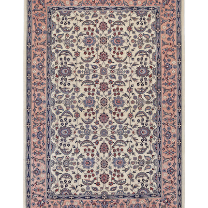 Heritage 4' 1" X 6' 1" Hand Knotted Wool Rug 4' 1" X 6' 1" (124 X 185) / Ivory / Wool