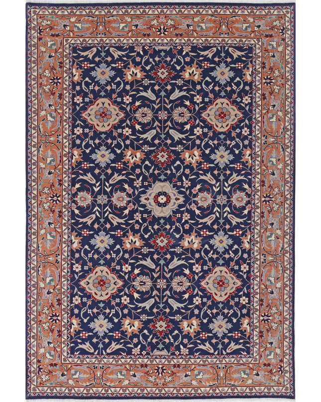 Heritage 6' 0" X 9' 0" Hand Knotted Wool Rug 6' 0" X 9' 0" (183 X 274) / Blue / Wool