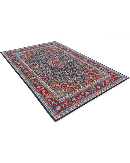 Heritage 6' 0" X 9' 2" Hand Knotted Wool Rug 6' 0" X 9' 2" (183 X 280) / Blue / Wool