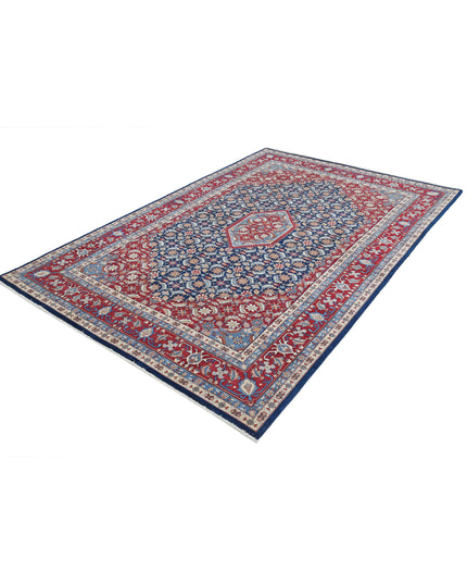 Heritage 6' 0" X 9' 2" Hand Knotted Wool Rug 6' 0" X 9' 2" (183 X 280) / Blue / Wool