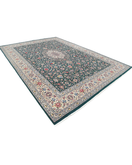 Heritage 9' 10" X 14' 0" Hand Knotted Wool Rug 9' 10" X 14' 0" (300 X 427) / Green / Wool