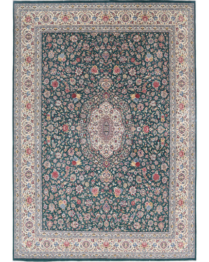 Heritage 9' 10" X 14' 0" Hand Knotted Wool Rug 9' 10" X 14' 0" (300 X 427) / Green / Wool