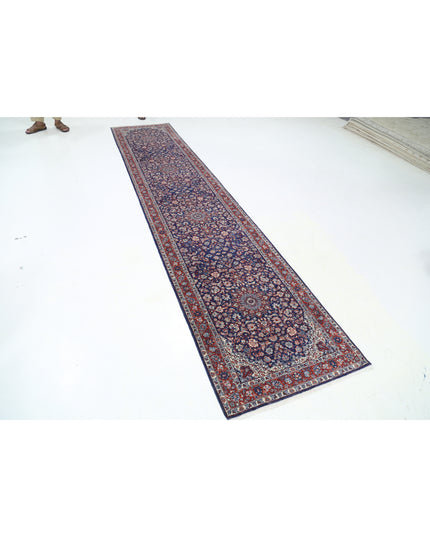 Heritage 2' 8" X 13' 4" Hand Knotted Wool Rug 2' 8" X 13' 4" (81 X 406) / Blue / Wool