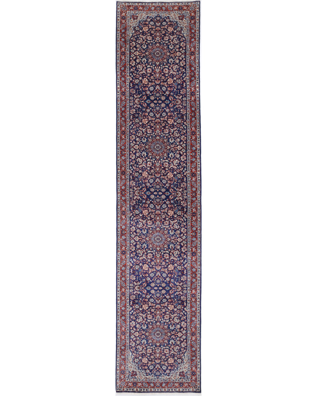 Heritage 2' 8" X 13' 4" Hand Knotted Wool Rug 2' 8" X 13' 4" (81 X 406) / Blue / Wool