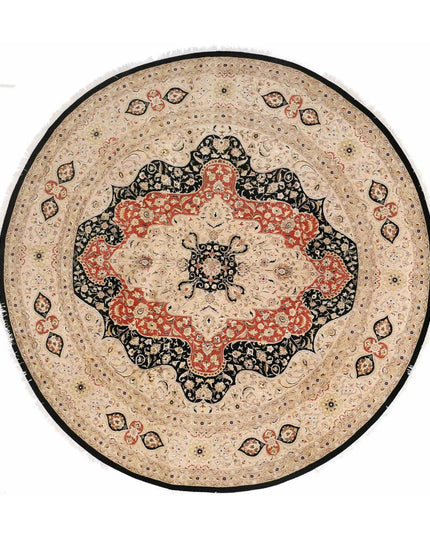 Heritage 12' 0" X 12' 0" Hand Knotted Wool & Silk Rug 12' 0" X 12' 0" (366 X 366) / Black / Wool & Silk