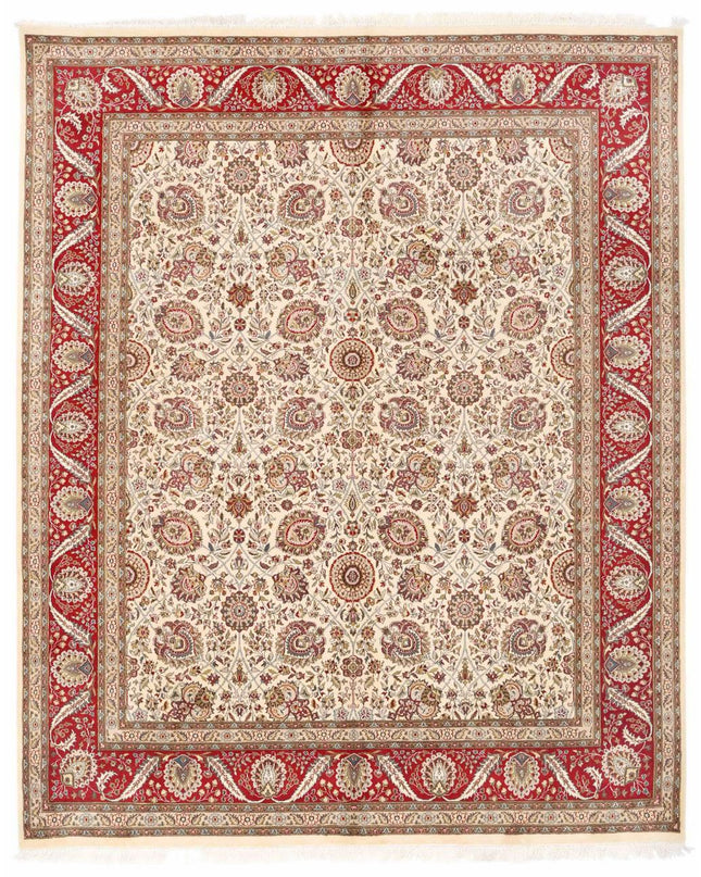 Heritage 8' 2" X 10' 2" Hand Knotted Wool & Silk Rug 8' 2" X 10' 2" (249 X 310) / Ivory / Wool & Silk