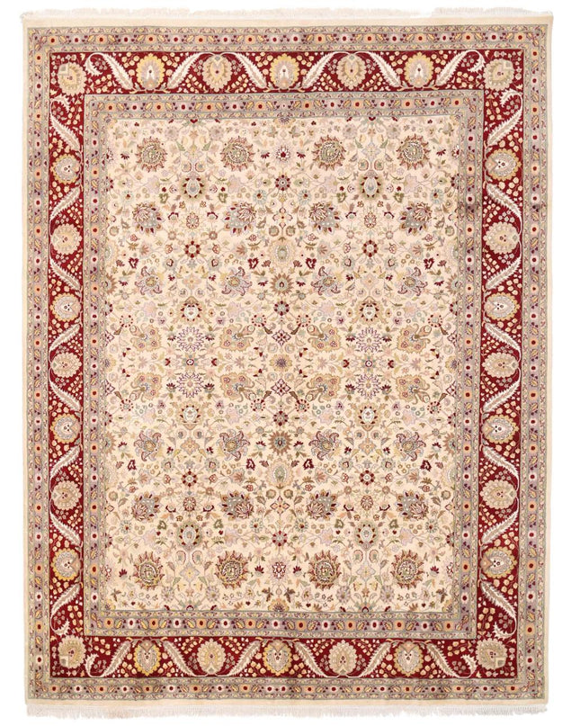 Heritage 8' 2" X 10' 7" Hand Knotted Wool & Silk Rug 8' 2" X 10' 7" (249 X 322) / Ivory / Wool & Silk