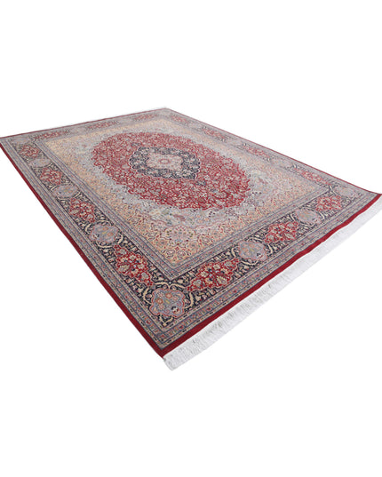 Heritage 9' 1" X 12' 1" Hand Knotted Wool & Silk Rug 9' 1" X 12' 1" (277 X 368) / Red / Wool & Silk
