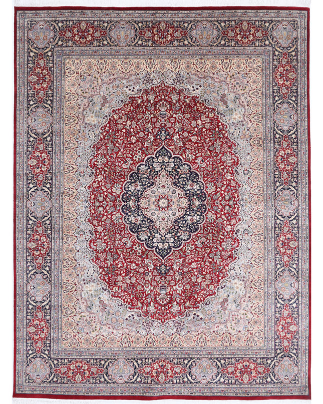 Heritage 9' 1" X 12' 1" Hand Knotted Wool & Silk Rug 9' 1" X 12' 1" (277 X 368) / Red / Wool & Silk