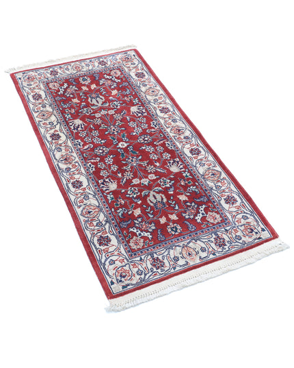 Heritage 1' 11" X 3' 10" Hand Knotted Wool & Silk Rug 1' 11" X 3' 10" (59 X 117) / Red / Wool & Silk