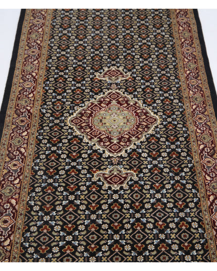 Heritage 2' 6" X 10' 4" Hand Knotted Wool & Silk Rug 2' 6" X 10' 4" (76 X 315) / Black / Wool & Silk