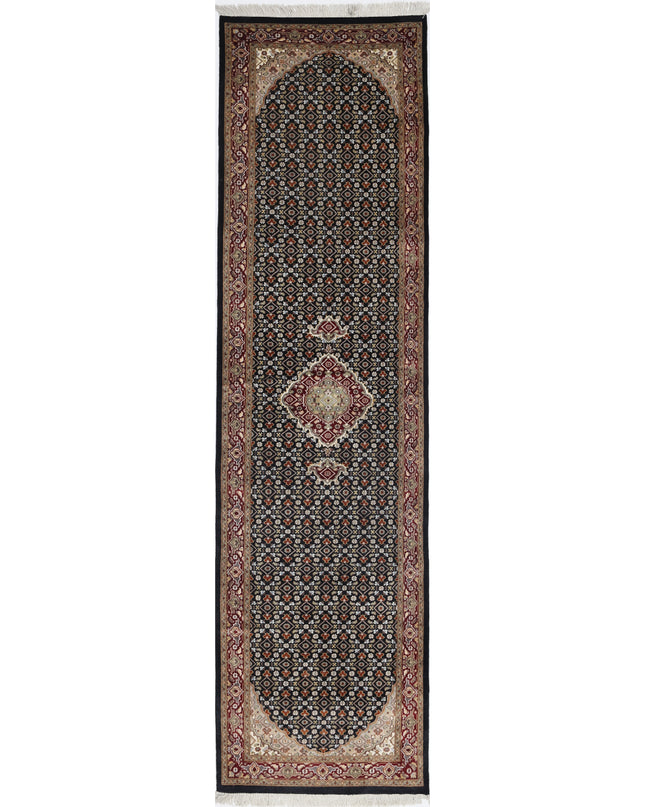 Heritage 2' 6" X 10' 4" Hand Knotted Wool & Silk Rug 2' 6" X 10' 4" (76 X 315) / Black / Wool & Silk