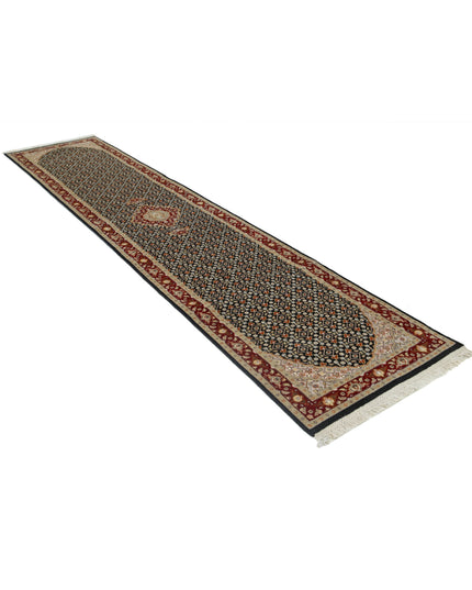 Heritage 2' 6" X 12' 2" Hand Knotted Wool & Silk Rug 2' 6" X 12' 2" (76 X 371) / Black / Wool & Silk