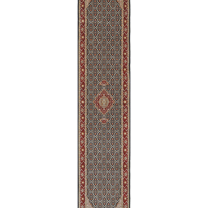 Heritage 2' 6" X 12' 2" Hand Knotted Wool & Silk Rug 2' 6" X 12' 2" (76 X 371) / Black / Wool & Silk