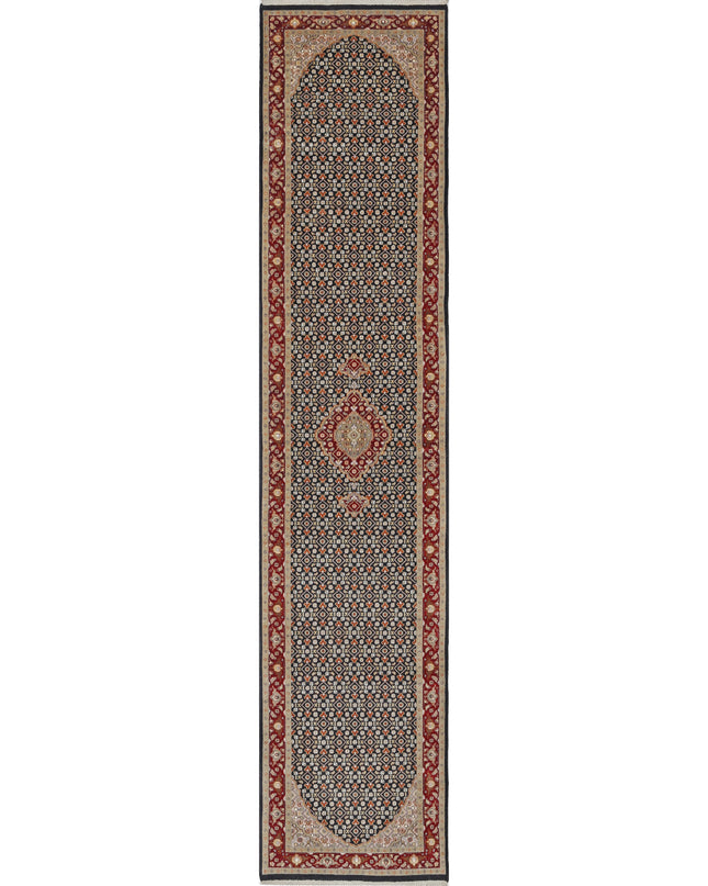 Heritage 2' 6" X 12' 2" Hand Knotted Wool & Silk Rug 2' 6" X 12' 2" (76 X 371) / Black / Wool & Silk