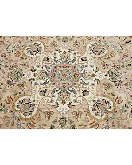 Heritage 12' 0" X 17' 10" Hand Knotted Wool & Silk Rug 12' 0" X 17' 10" (366 X 543) / Ivory / Wool & Silk