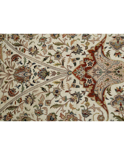 Heritage 12' 0" X 17' 10" Hand Knotted Wool & Silk Rug 12' 0" X 17' 10" (366 X 543) / Ivory / Wool & Silk