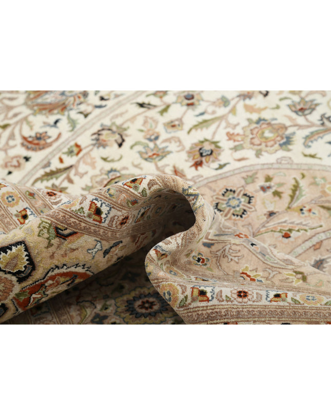 Heritage 12' 0" X 17' 10" Hand Knotted Wool & Silk Rug 12' 0" X 17' 10" (366 X 543) / Ivory / Wool & Silk