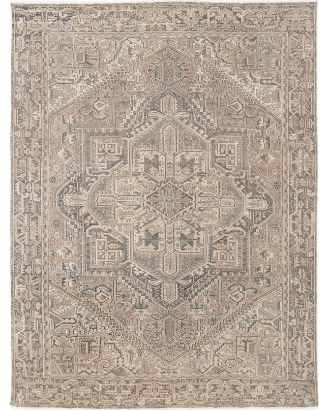 Heriz 9' 4" X 12' 8" Hand Knotted Wool Rug 9' 4" X 12' 8" (284 X 386) / Taupe / Wool