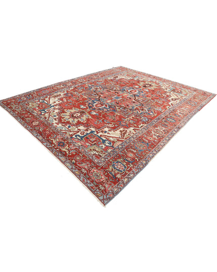 Heriz 9' 10" X 12' 6" Hand Knotted Wool Rug 9' 10" X 12' 6" (300 X 381) / Red / Wool