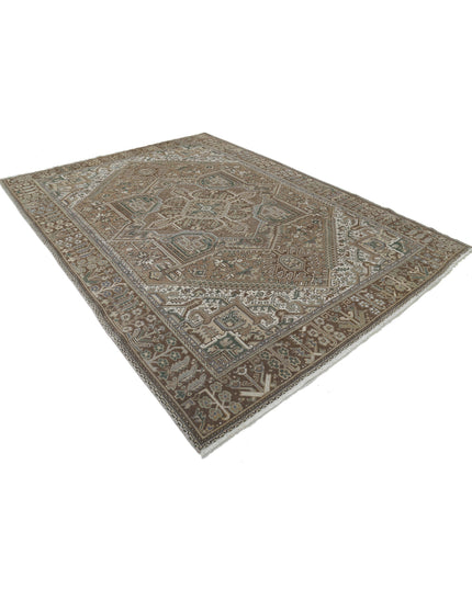 Heriz 7' 11" X 10' 8" Hand Knotted Wool Rug 7' 11" X 10' 8" (241 X 325) / Taupe / Wool