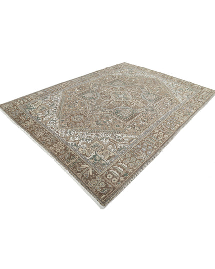 Heriz 7' 11" X 10' 8" Hand Knotted Wool Rug 7' 11" X 10' 8" (241 X 325) / Taupe / Wool