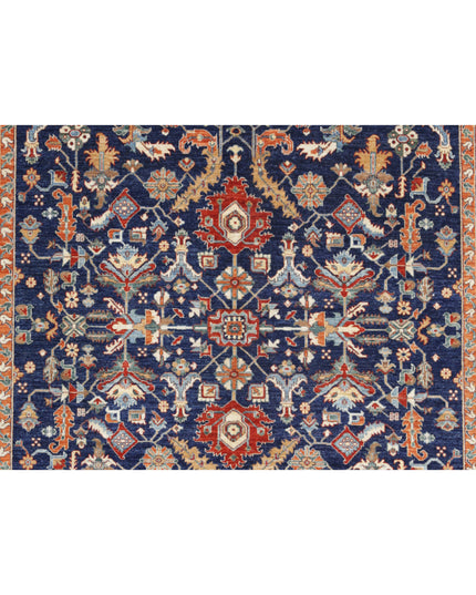 Heriz 9' 11" X 13' 11" Hand Knotted Wool Rug 9' 11" X 13' 11" (302 X 424) / Blue / Wool