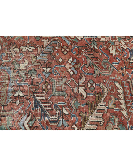 Heriz 7' 3" X 10' 3" Hand Knotted Wool Rug 7' 3" X 10' 3" (221 X 312) / Rust / Wool