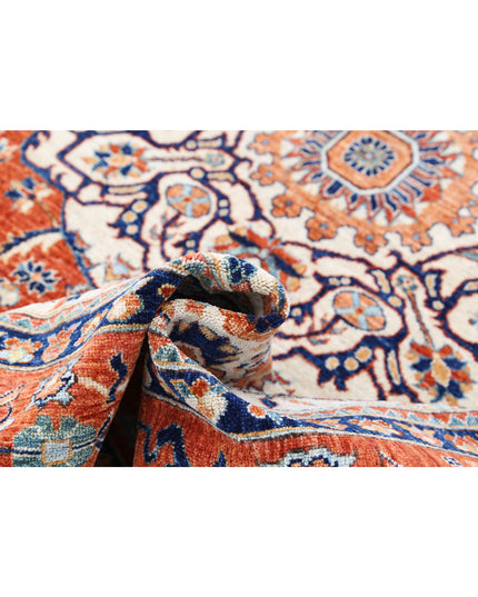 Heriz 7' 8" X 9' 8" Hand Knotted Wool Rug 7' 8" X 9' 8" (234 X 295) / Ivory / Wool