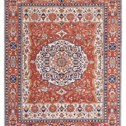 Heriz 7' 8" X 9' 8" Hand Knotted Wool Rug 7' 8" X 9' 8" (234 X 295) / Ivory / Wool