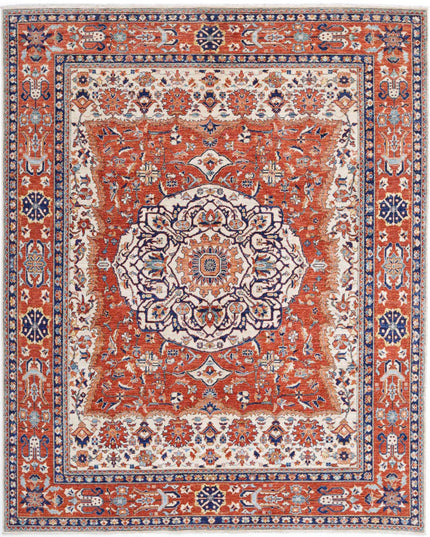 Heriz 7' 8" X 9' 8" Hand Knotted Wool Rug 7' 8" X 9' 8" (234 X 295) / Ivory / Wool