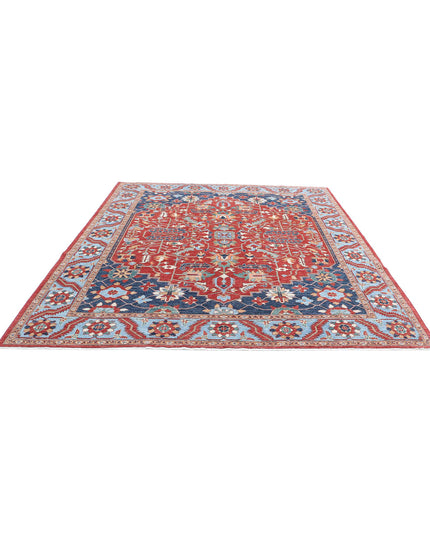 Heriz 8' 5" X 9' 9" Hand Knotted Wool Rug 8' 5" X 9' 9" (257 X 297) / Red / Wool