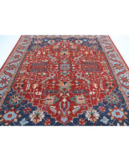 Heriz 8' 5" X 9' 9" Hand Knotted Wool Rug 8' 5" X 9' 9" (257 X 297) / Red / Wool
